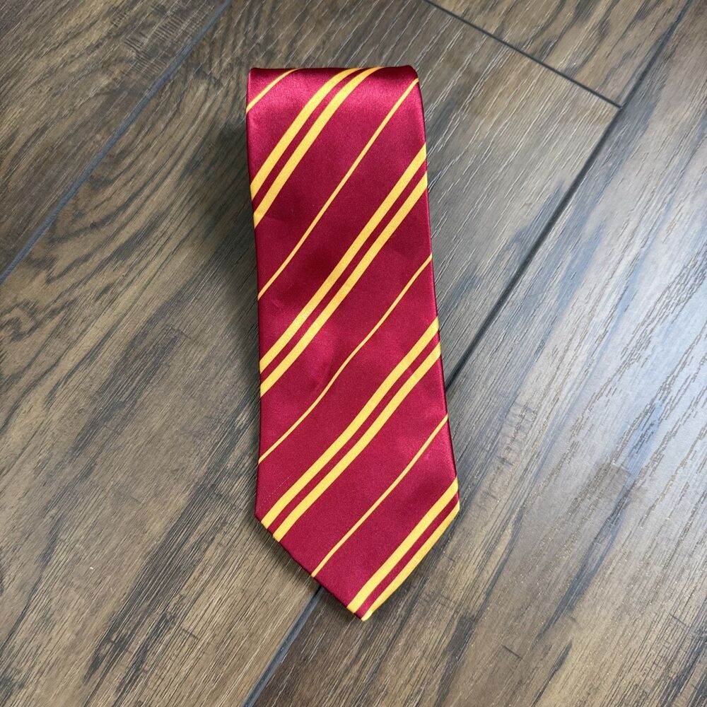 Harry Potter Gryffindor Cosplay Halloween Costume Tie 60" Maroon Yellow Striped